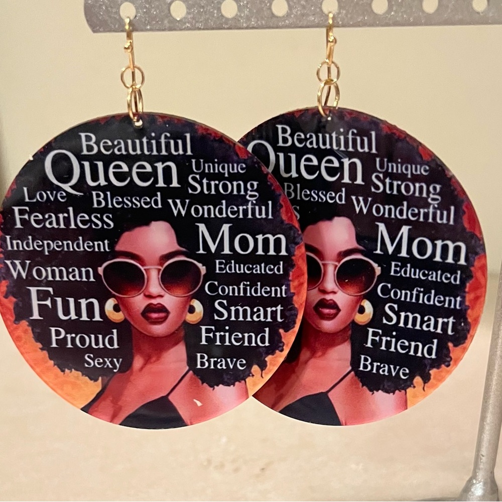 Black and Gold African-Inspired Earrings